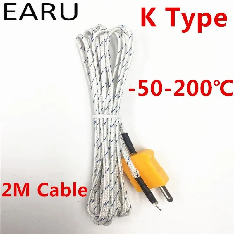 1Pc Thermocouple K Type with Mini Connector and 2m Lead Wire