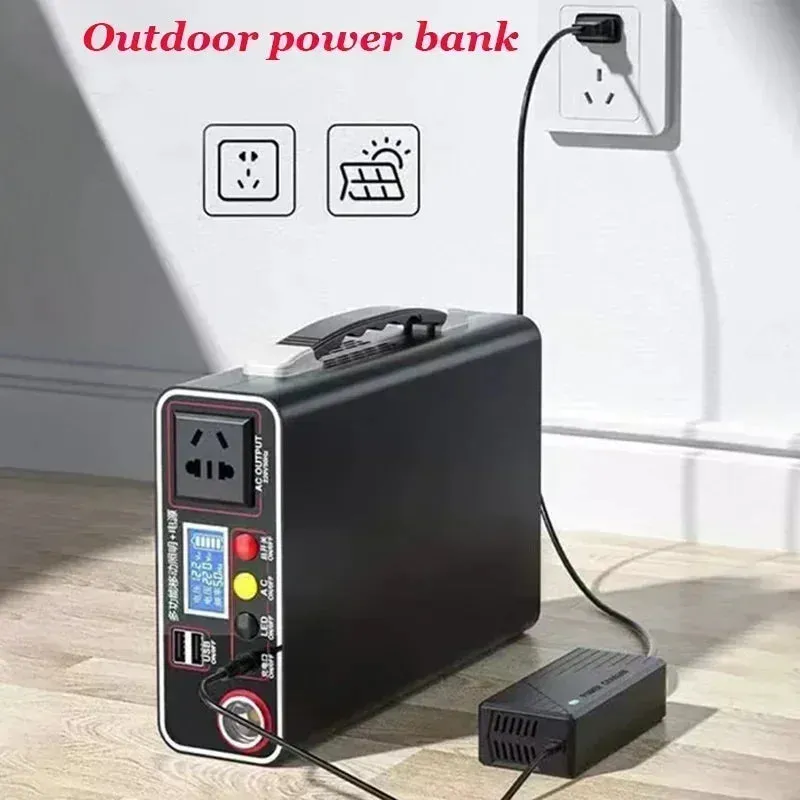 220V 300W Portable Outdoor Camping Power Bank Lifepo4 Power System Charging Generator LED Display Home Emergency Charging Backup