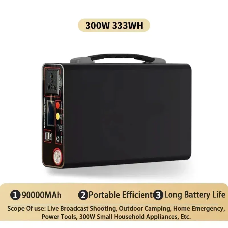 220V 300W Portable Outdoor Camping Power Bank Lifepo4 Power System Charging Generator LED Display Home Emergency Charging Backup