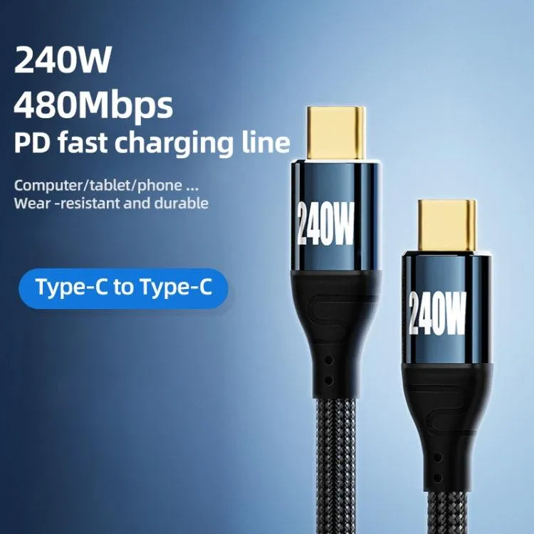 240W Power Delivery Type-C to Type-C Fast Charging Data Cable