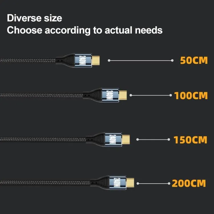 240W Power Delivery Type-C to Type-C Fast Charging Data Cable