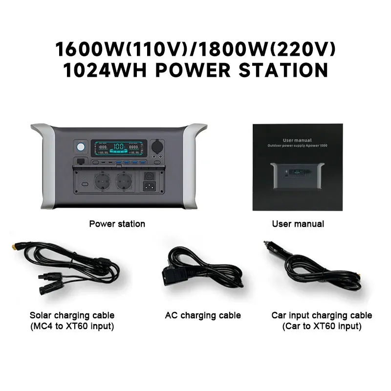 2600W 2400W portable power station lifepo4 UPS Power Supply Camping Solar Electric Generator Power Bank Rechargeable battery Out