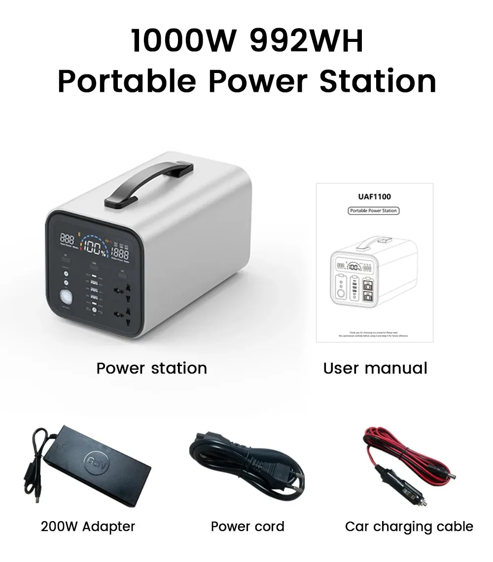 2600W 2400W portable power station lifepo4 UPS Power Supply Camping Solar Electric Generator Power Bank Rechargeable battery Out