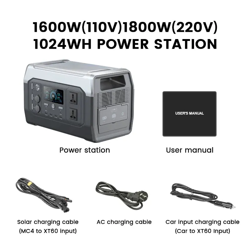 2600W 2400W portable power station lifepo4 UPS Power Supply Camping Solar Electric Generator Power Bank Rechargeable battery Out