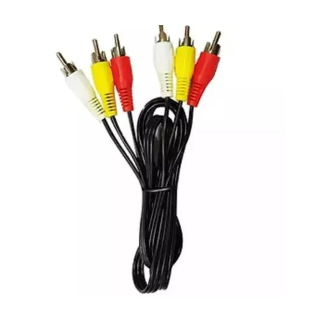 3 PIN Cable, Audio Video Cable, for DVD, Setup Box 3RC Cable (1.25 Meter) Cable