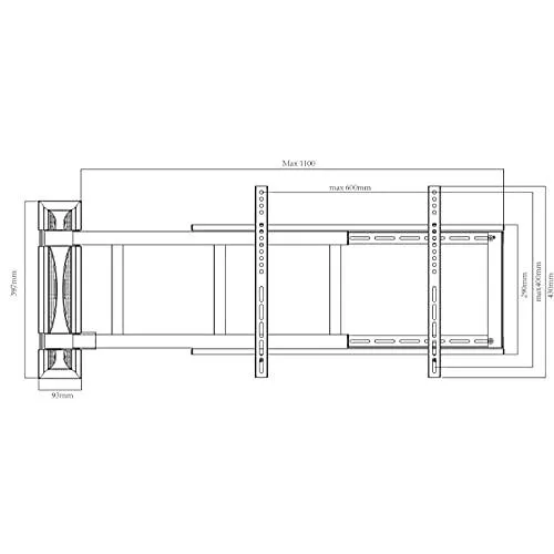 32 - 70" Motorized LED TV Wall Mount | Automatic with Remote Control