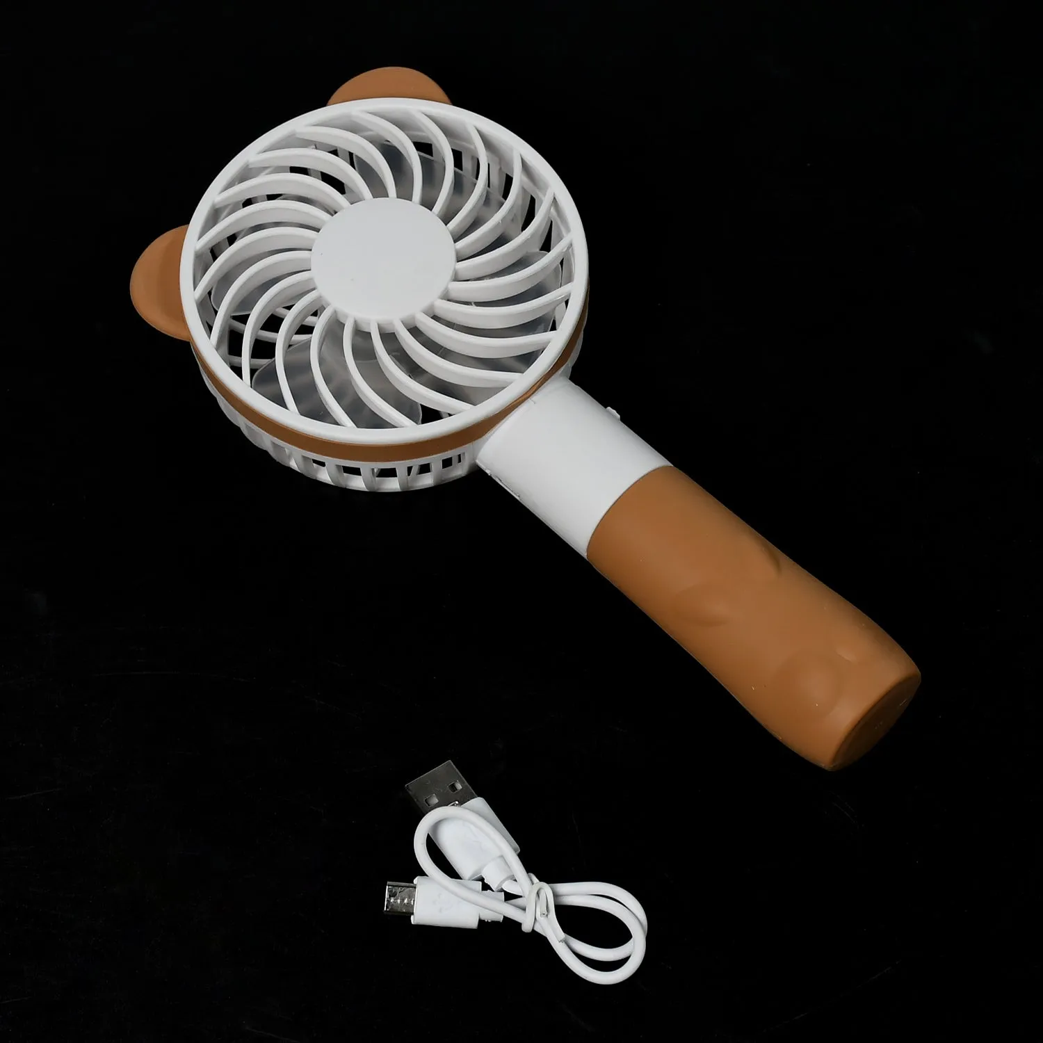 4812 Portable Bear Styled Hand Fan Rechargeable Handheld Fan For Travel , home & Office Use (Battery Not Include)