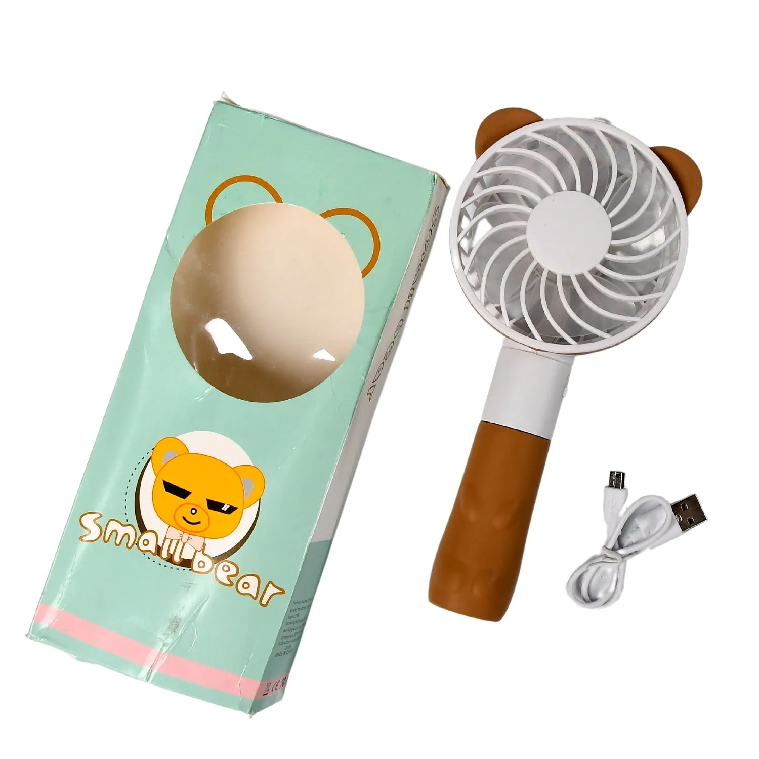 4812 Portable Bear Styled Hand Fan Rechargeable Handheld Fan For Travel , home & Office Use (Battery Not Include)