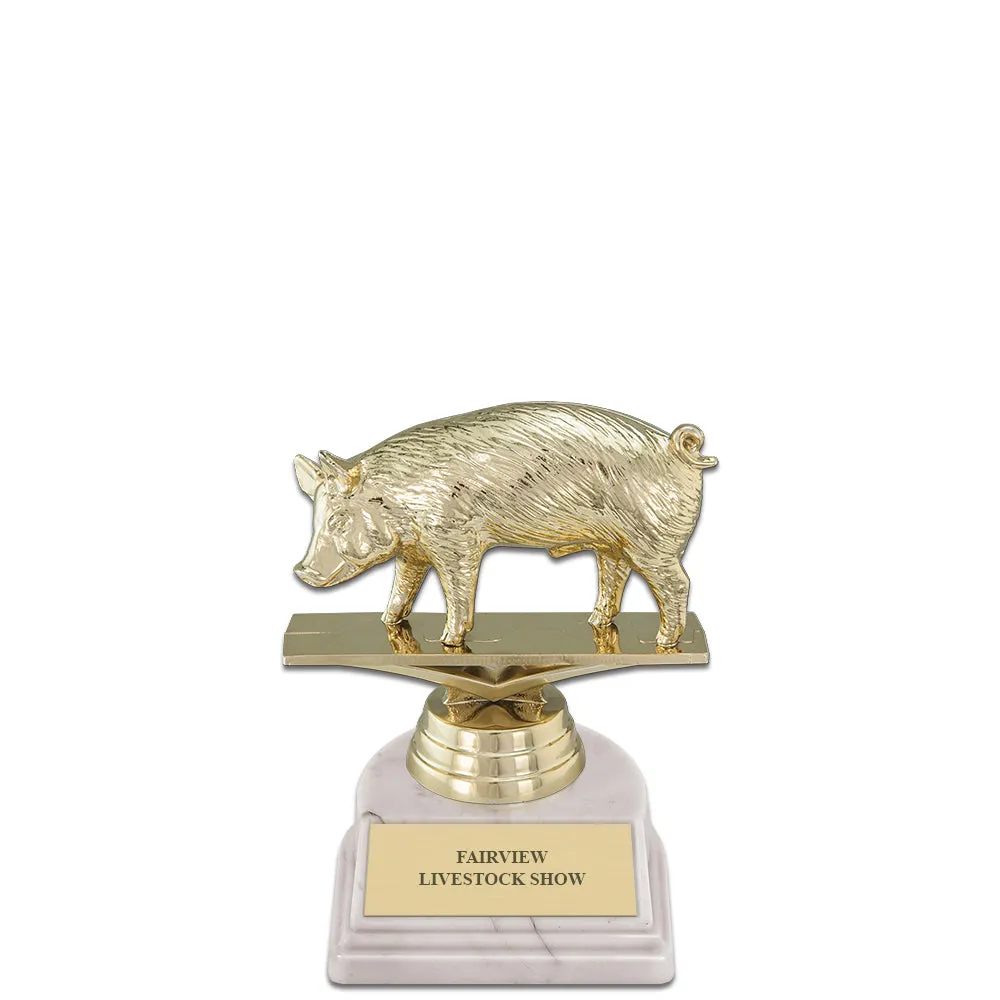 5-1/2" White Base Award Trophy