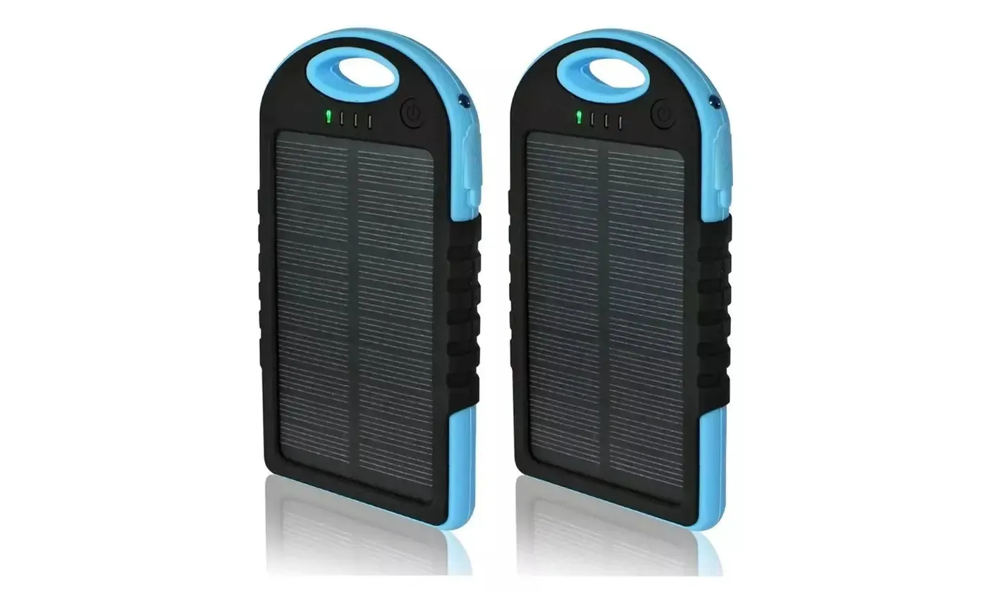 5,000 mAh Water-Resistant Solar Smartphone Charger -Solar Charger