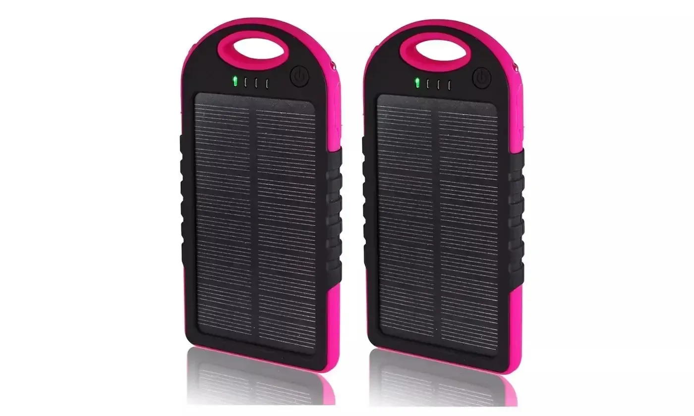 5,000 mAh Water-Resistant Solar Smartphone Charger -Solar Charger