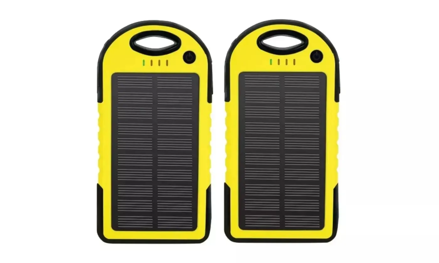 5,000 mAh Water-Resistant Solar Smartphone Charger -Solar Charger