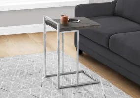 Accent Table - 25"H / Grey / Chrome Metal