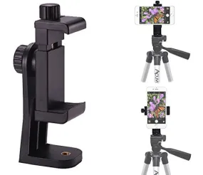 Acuvar Heavy Duty Rotating Smartphone Tripod Mount Holder. Fits iPhone 11 Pro Max, 11 Pro, 11, X Xs Max Xr 8, 8 , 7, 7 Plus, 6, SE 2, Samsung Note Galaxy S20 S10 Android and Many Phones