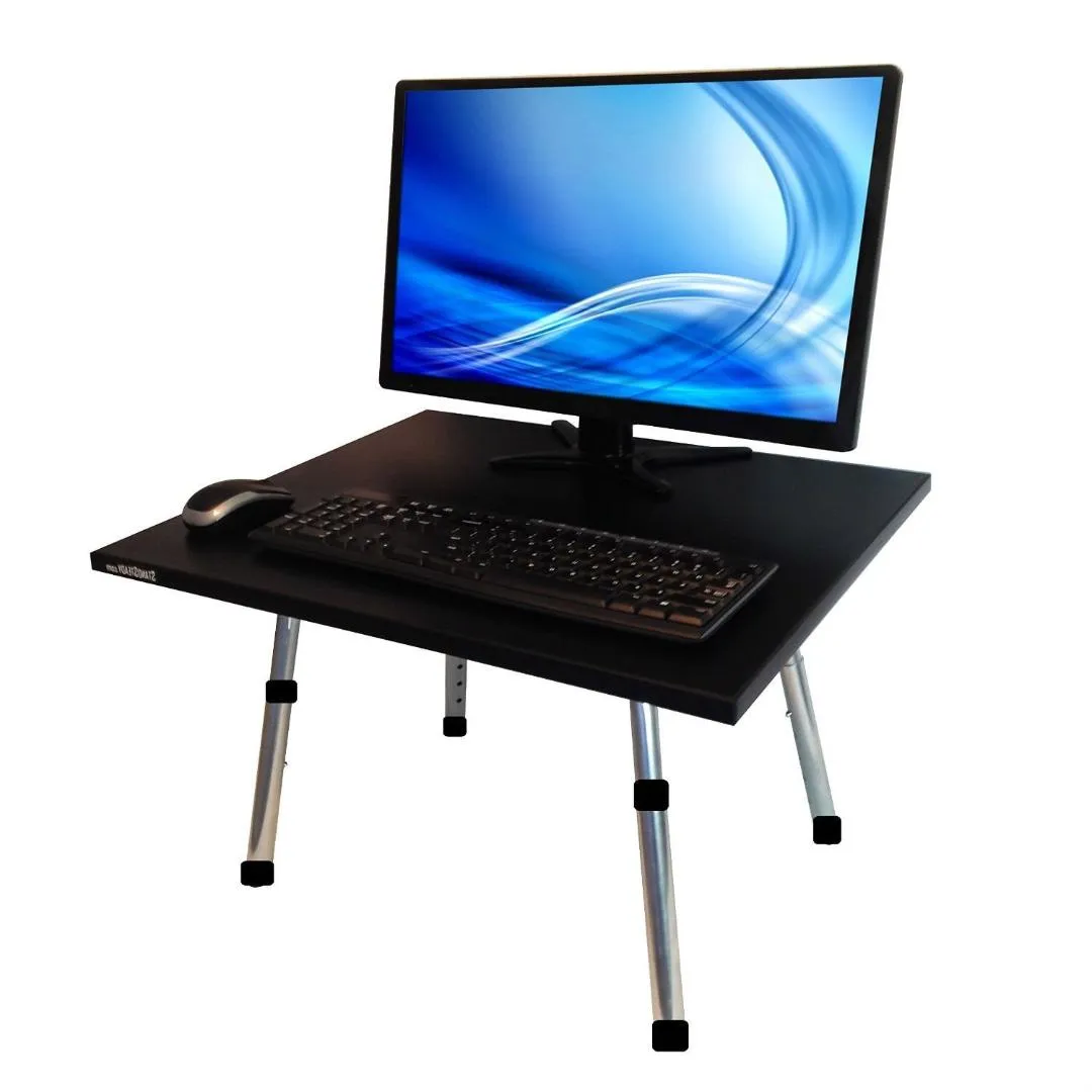 Adjustable Height Stand Up Desk Maker in Black - Elevates your Desk to Standing Height