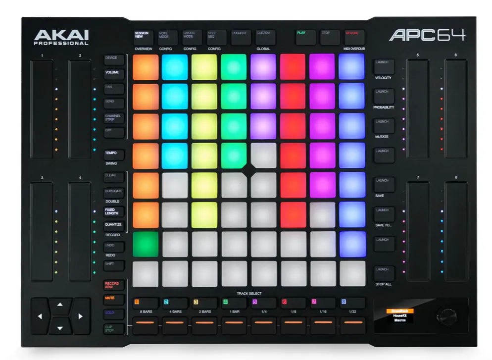 Akai APC64 Ableton Live Controller With 64 Velocity-Sensitive Pads and 8 Assignable Touch Strips