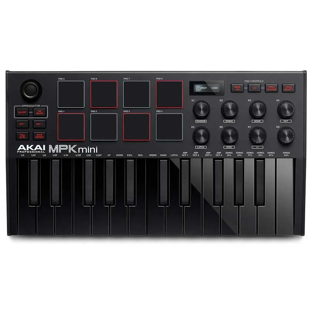 Akai MPK Mini MK3 MIDI Keyboard & MPC Pad Controller 25 Key (Black)