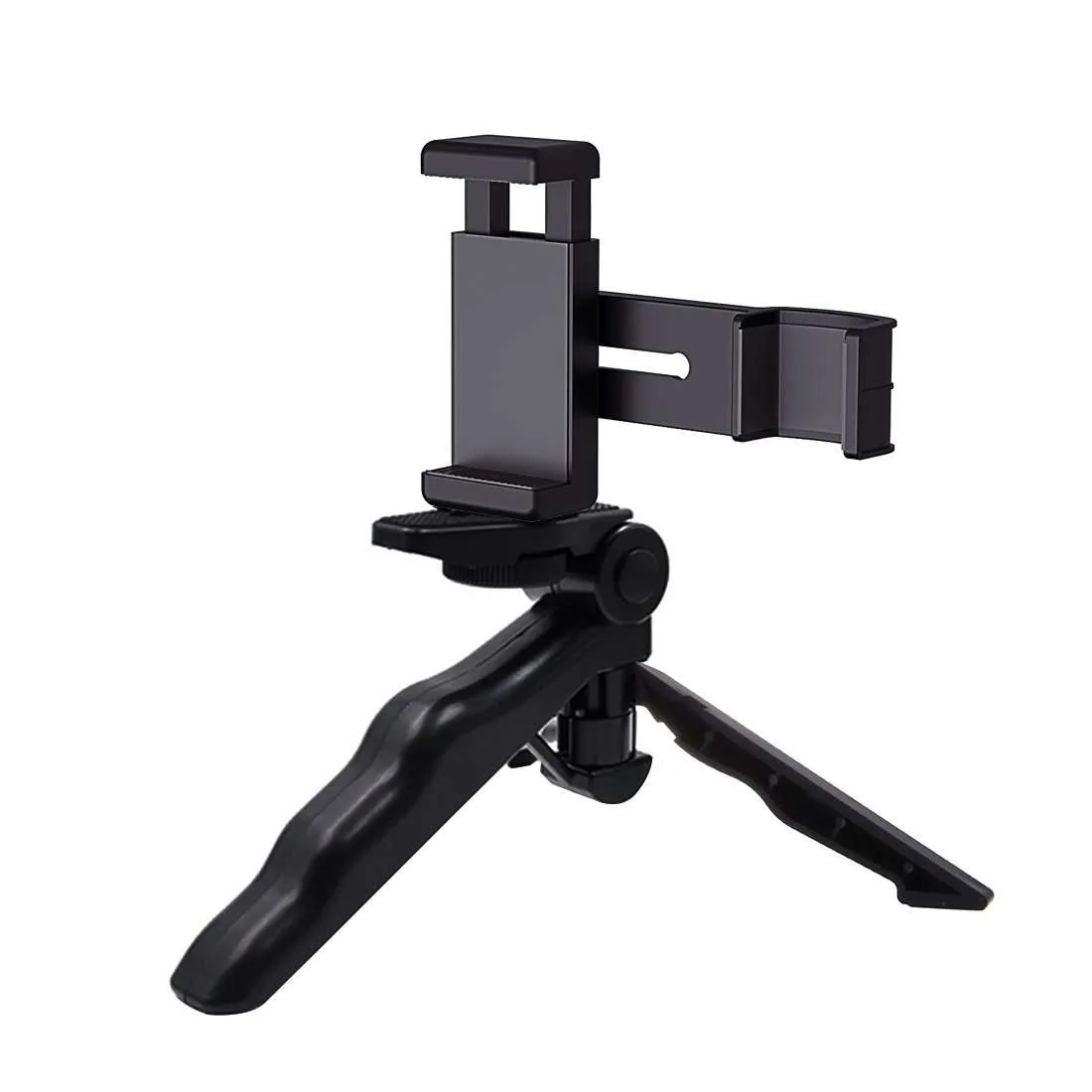 AMZER Foldable Tripod With Smartphone Fixing Clamp 1/4 inch Holder Bracket Mount for DJI OSMO Pocket - Black