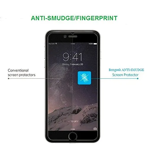 [Anti-Glare & Anti-Fingerprint] Tempered Glass Film for iPhone 6/6S Plus (5.5 Inch Only) (Clear)