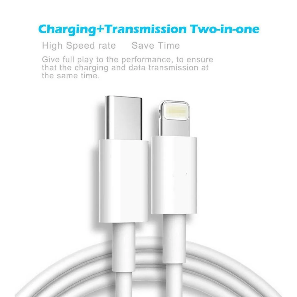 Apple USB-C to Lightning 1M/2M Cable with 20W PD Power Adapter