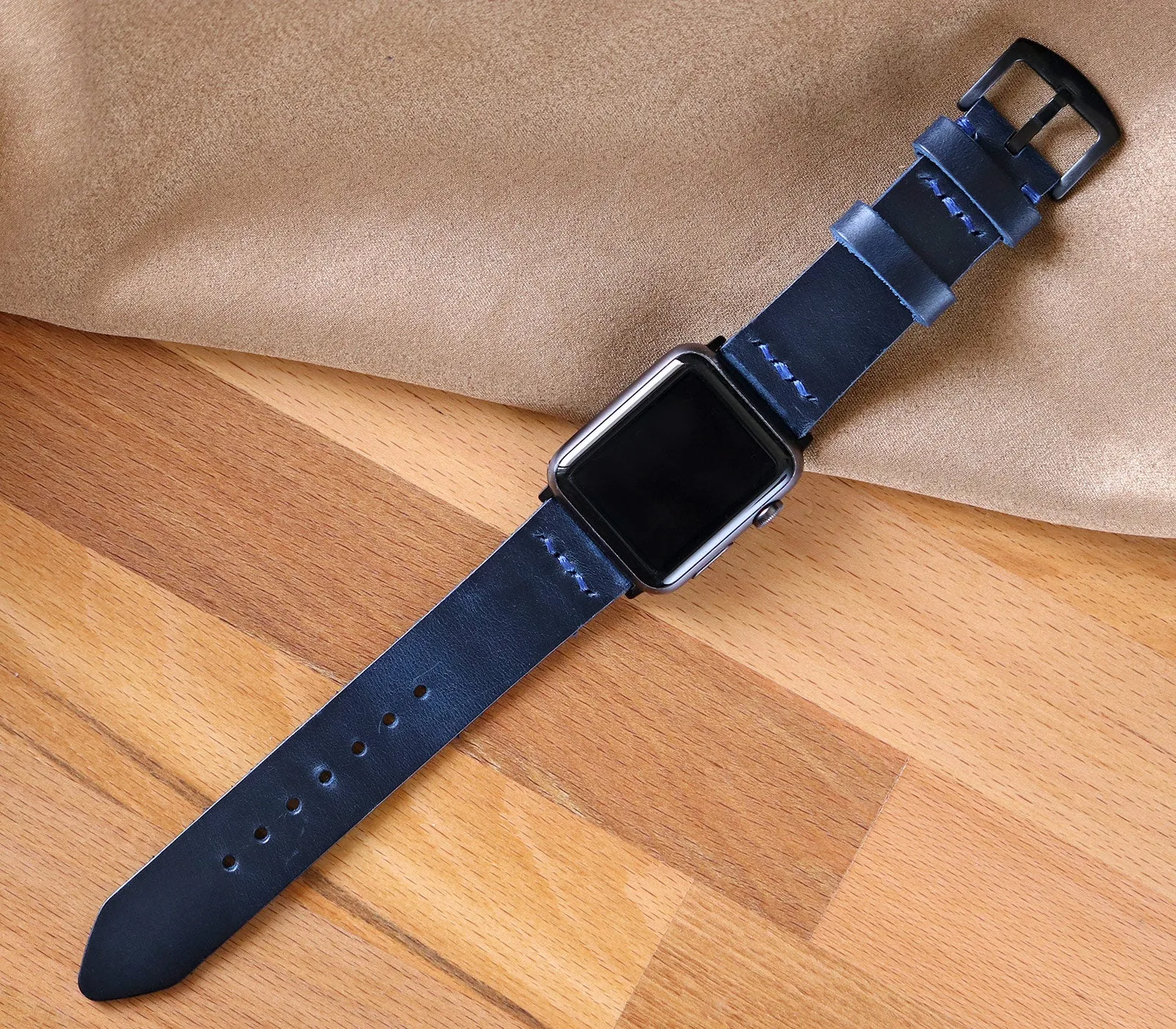 Apple Watch Leather Band - Indigo Blue