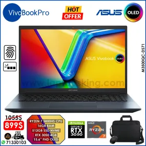 Asus VivoBook Pro Oled M3500QC-DS71 Ryzen 7 5800hs Rtx 3050 Laptop (New OB)