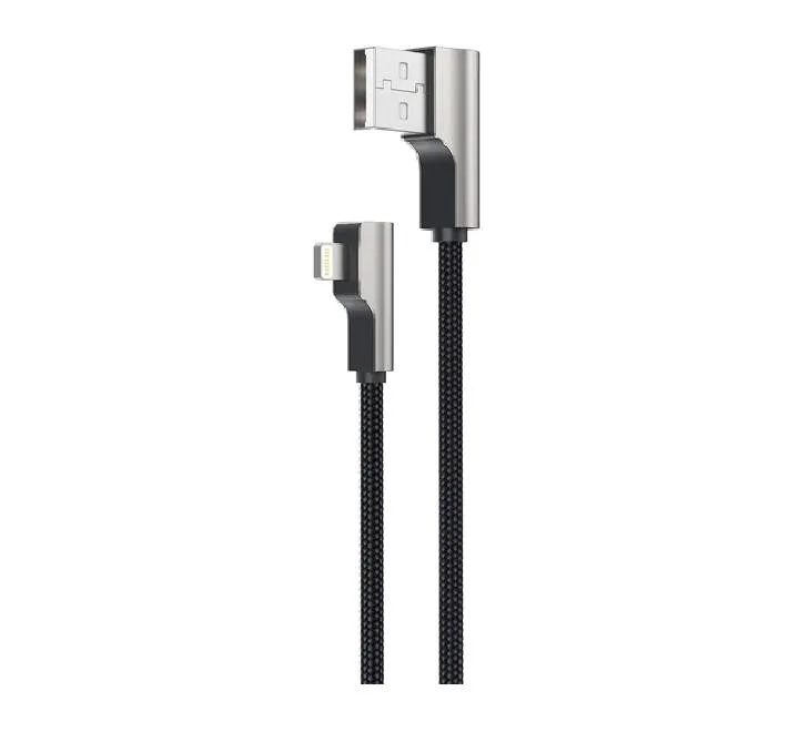 Aukey CB-AL04 90 Degree Lightning Data Cable 1M (Black)