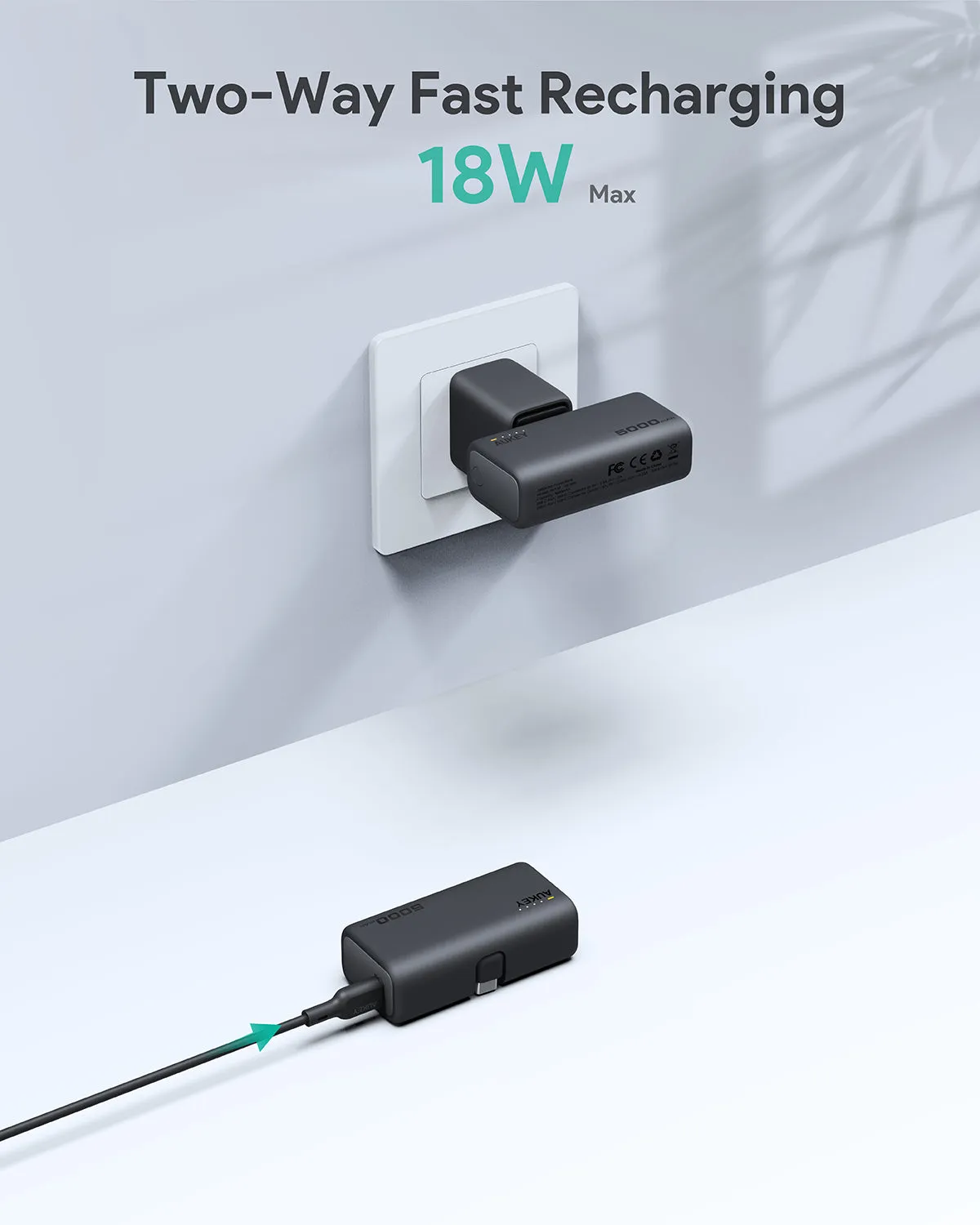 AUKEY PB-Y59 Spark Mini 5000mAh 22.5W Compact Powerbank with USB-C Connector