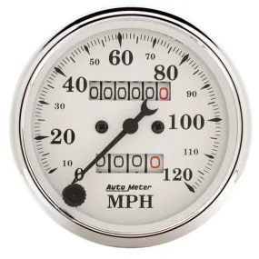 Auto Meter Old Tyme White Mechanical Speedometer - 3-1/8 in.