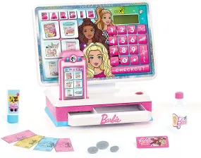 Barbie Deluxe Large Cash Register, Interactive Toy with Lights, Realistic Sounds, and Pretend Play Money