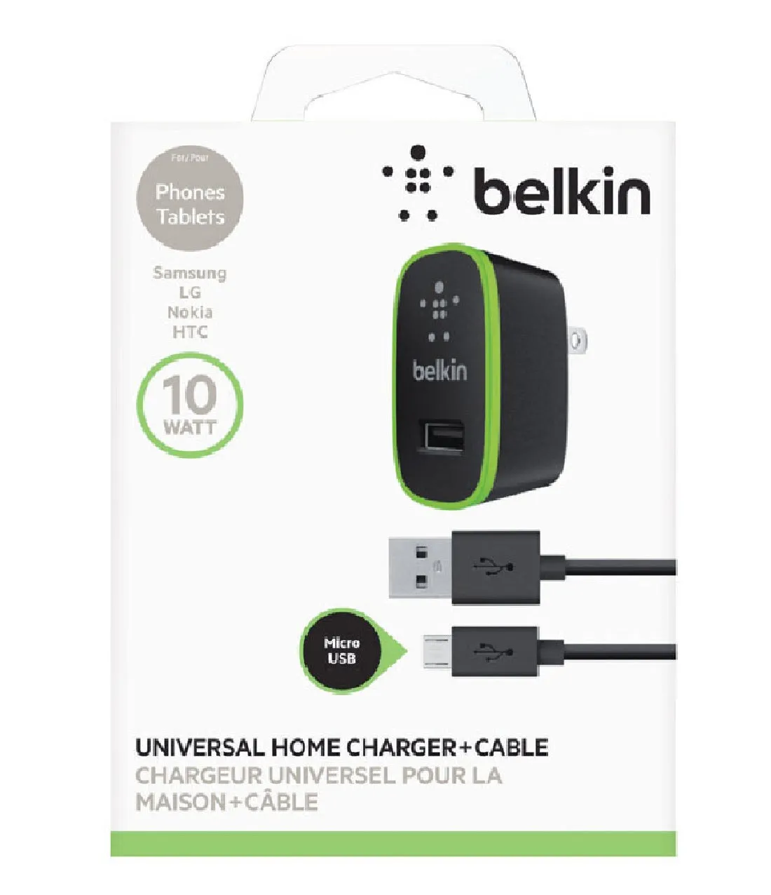 Belkin BKNF8M667TT04B USB Wall Charger, Black, 4 Feet