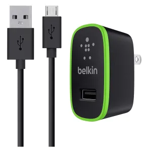 Belkin BKNF8M667TT04B USB Wall Charger, Black, 4 Feet