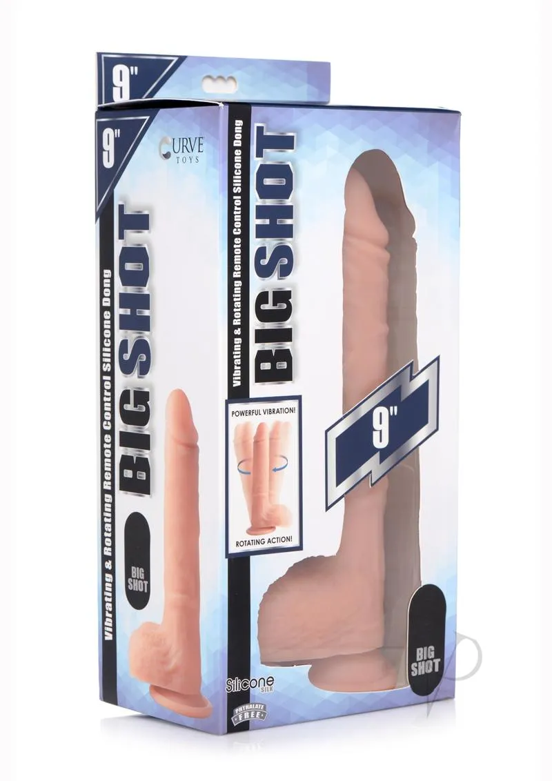 Big Shot Twirl/vibe Dildo W/balls 9 Van