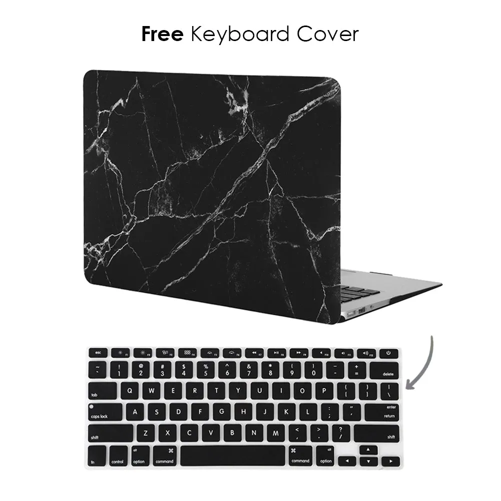 Black Marble MacBook Case