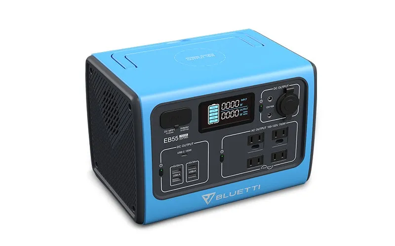 Bluetti EB55 Portable Power Station   1*PV120 Solar Panel