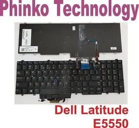 Brand New Keyboard for Dell Latitude 15 E5550 E5570 Series Backlit Black