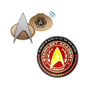 BUNDLE - Star Trek TNG Bluetooth ComBadge, with Starfleet Academy Qi Charger