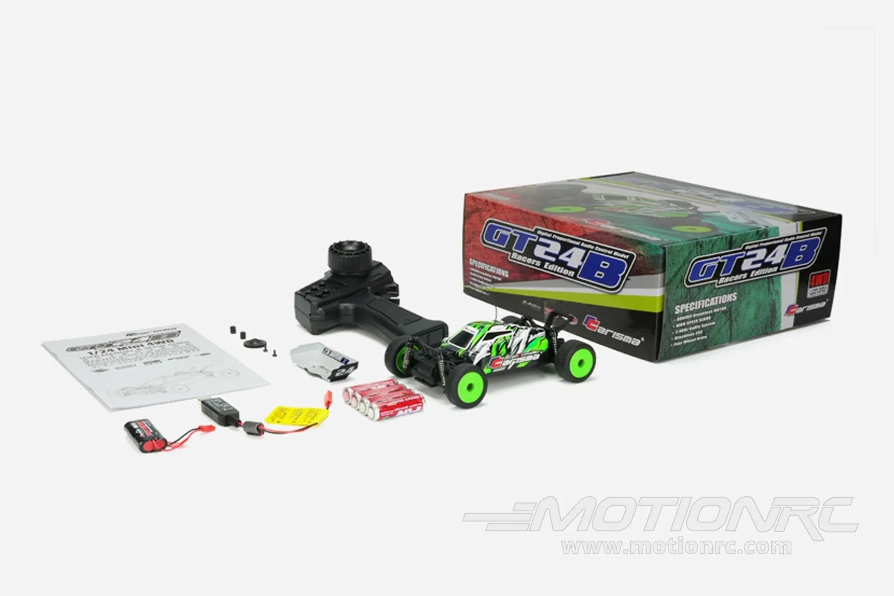 Carisma GT24B Racers Edition Green 1/24 Scale 4WD Brushless Buggy - RTR