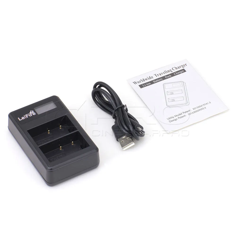 CGPro USB Dual Charger With LCD Display For BLF19E Battery