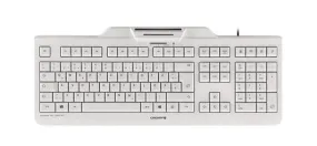 CHERRY KC 1000 SC Corded Smartcard Keyboard, Light Grey, USB (QWERTY - UK)