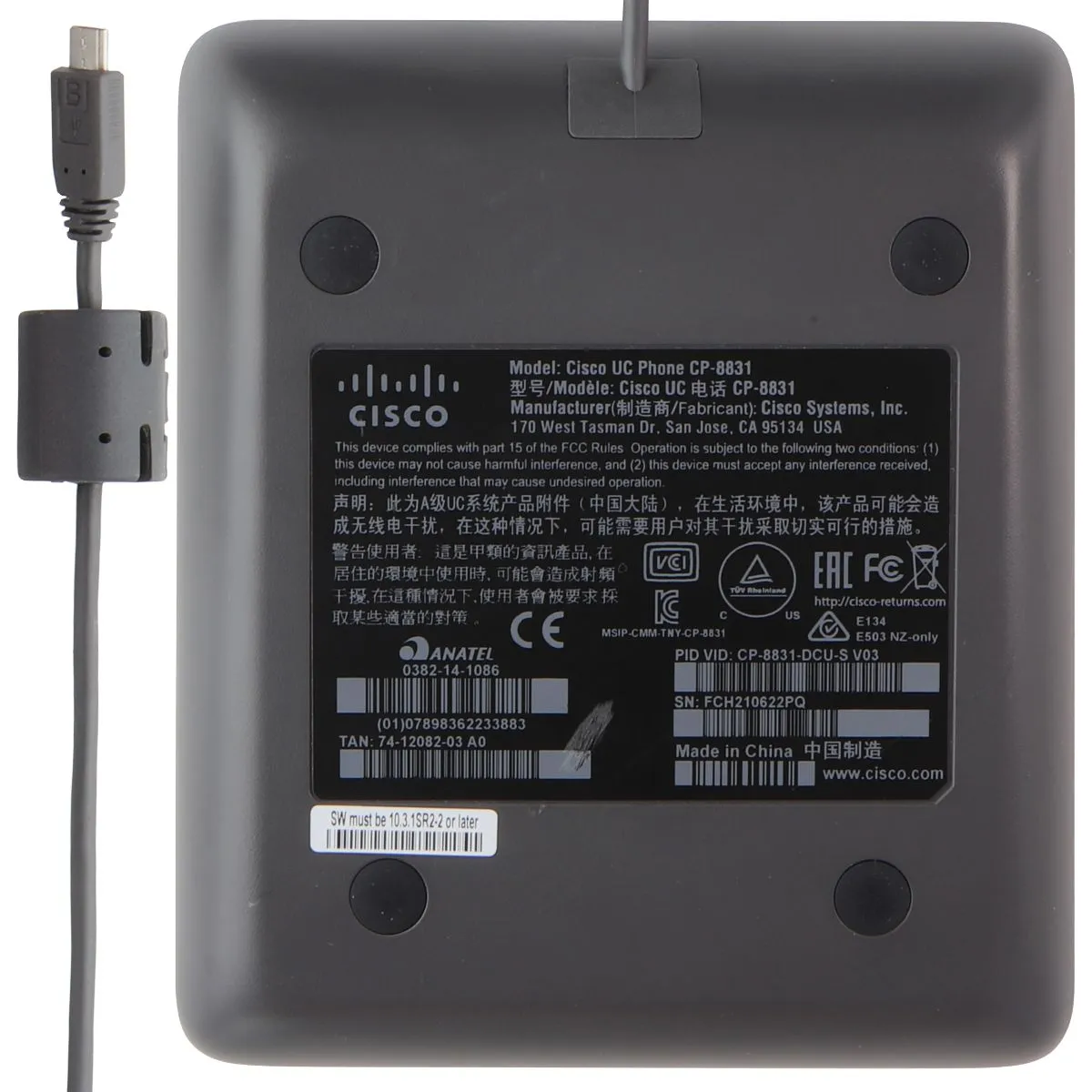 Cisco Unified IP Conference Phone 8831 Base and Controller