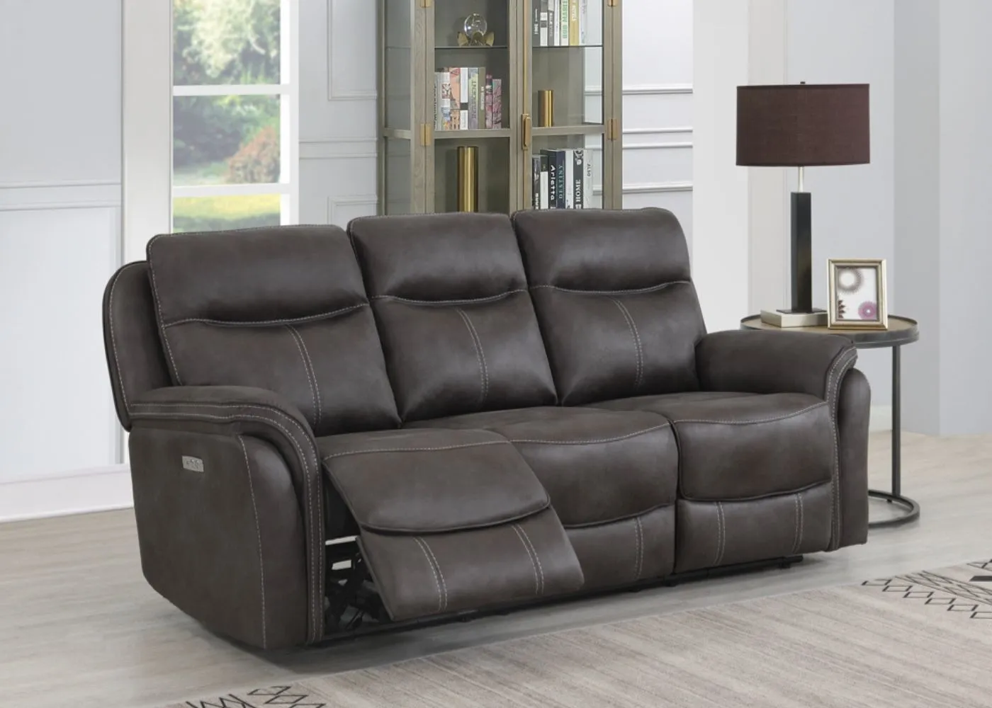 Claremont Electric Reclining Sofa Range in Grey by Annaghmore