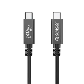 [CLEARANCE] ORICO U4A (0.3m, 0.5m, 0.8m) USB Type C 4.0 Charging Data Cable with 40Gbps High-Speed Transmission Rate, PD 100W, 8K 60Hz UHD Video, USB-C Male to USB-C Male, Aluminum Alloy for Smartphones, Laptop, Tablet, PC, Switch, Projector