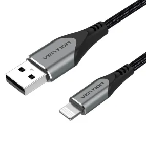 [CLEARANCE] Vention USB 2.0 to Lightning Port Charging and Data Cable for Apple Phones and Tablets (Aluminum, Red, Purple) (0.5M, 1M, 1.5M, 2M) | LAB