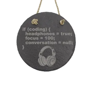 Coding Headphones Sign