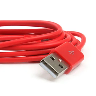 Colorful Sync and Charge Cable for iPad and iPhone 4/4S (Red/100cm Length)