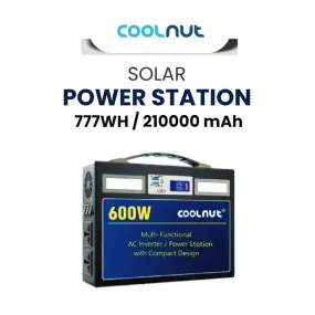 Compact Solar Power Station - 777Wh - 600Watt - 210000mAh