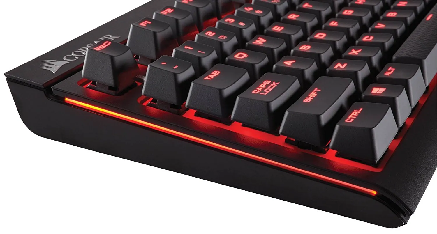 Corsair Keyboard Strafe Mechanical Gaming Keyboard - Red LED Backlit - USB Passthrough - Cherry MX Red Switch