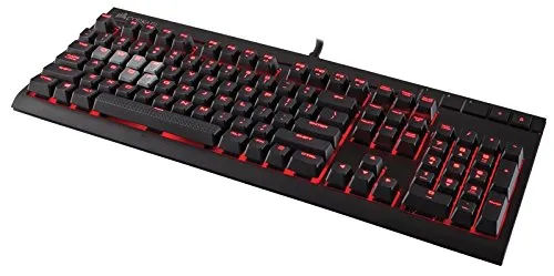 Corsair Keyboard Strafe Mechanical Gaming Keyboard - Red LED Backlit - USB Passthrough - Cherry MX Red Switch