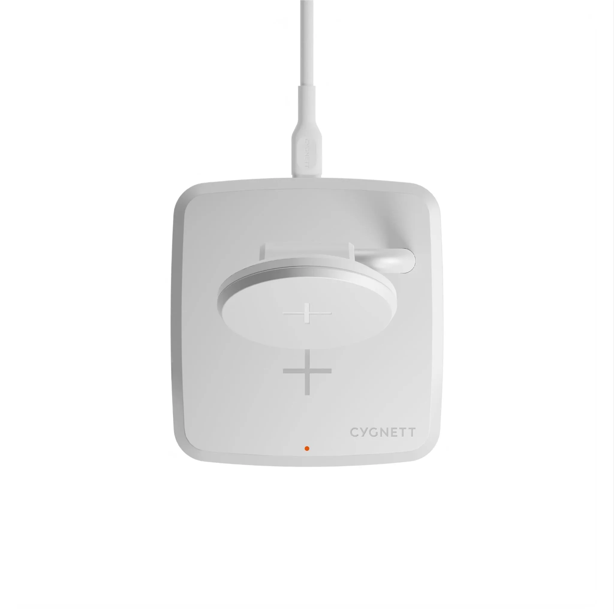 Cygnett ChargeBase 2-in-1 Magnetic Wireless Charger (White)